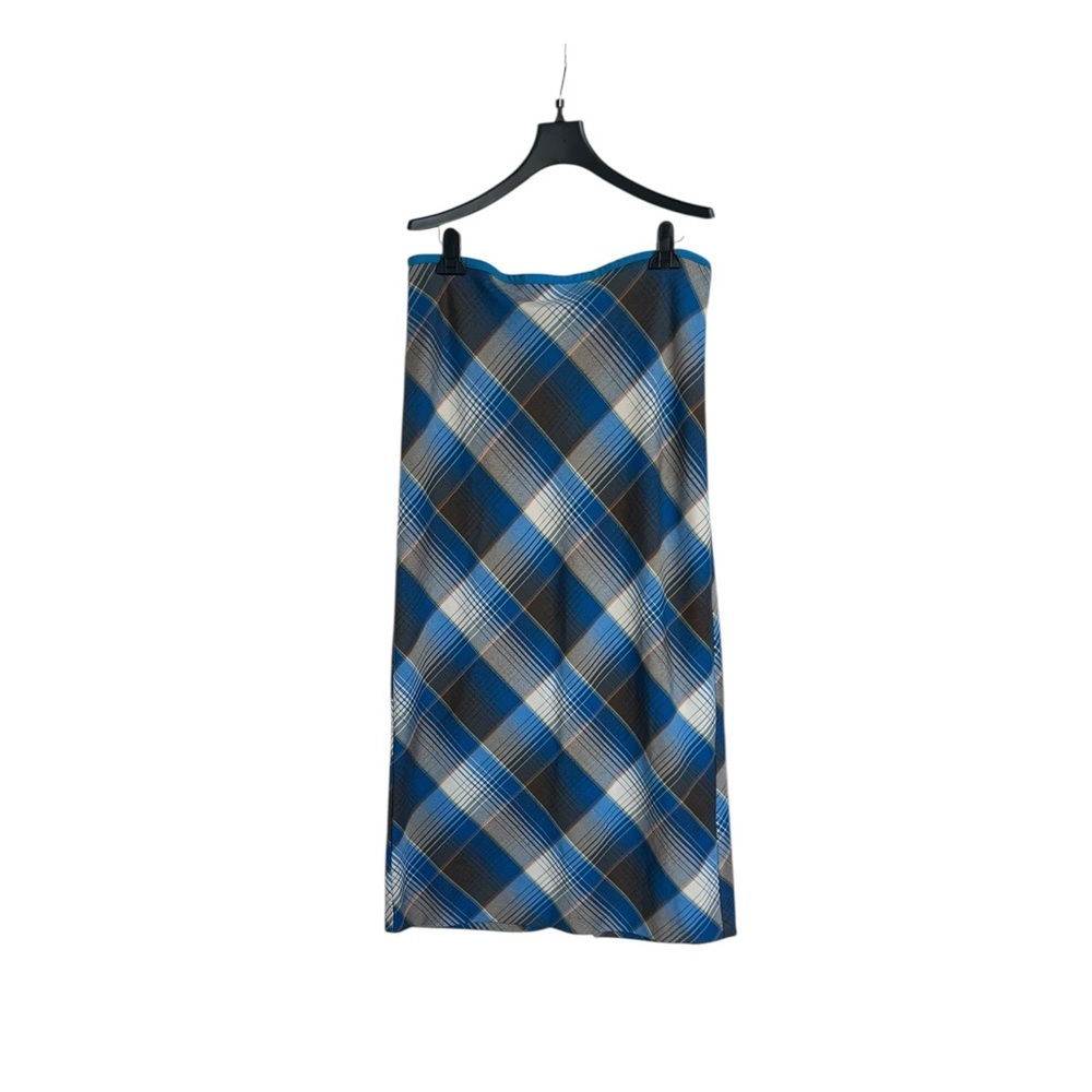 Urban Outfitters Blue and Brown Maxi Pencil Skirt Size Large - Picture 4 of 12